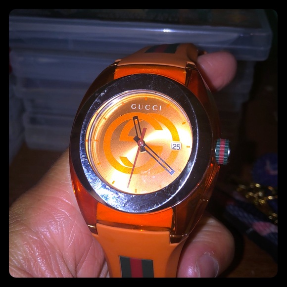 gucci orange watch